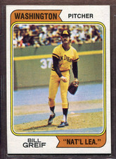 1974 Topps Set-Break #102 Bill Greif NM-MT OR BETTER (variation) *JAYSACE*