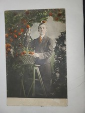 Rare  1900s Postcard   Man Harbesting Fruits  3.5x5.5in  Used Postcard