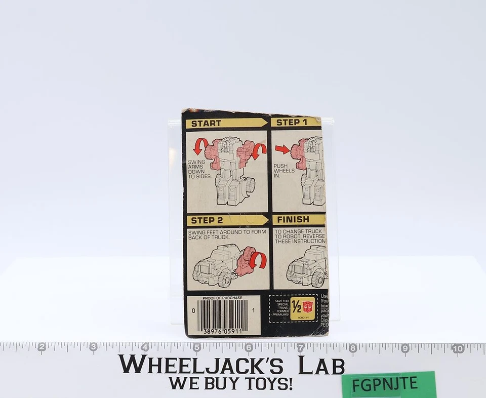 Swerve G1 Transformers Hasbro 1985 Vintage Action Figure NEW MOSC - Image 2 of 4