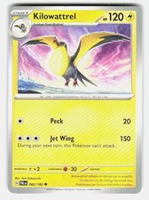 Pokemon TCG Kilowattrel Paldea Evolved 082/193 Uncommon NM