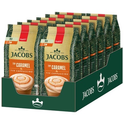 JACOBS Löskaffee TYP CARAMEL CAPPUCCINO 12x 360g Beutel Karamell Geschmack