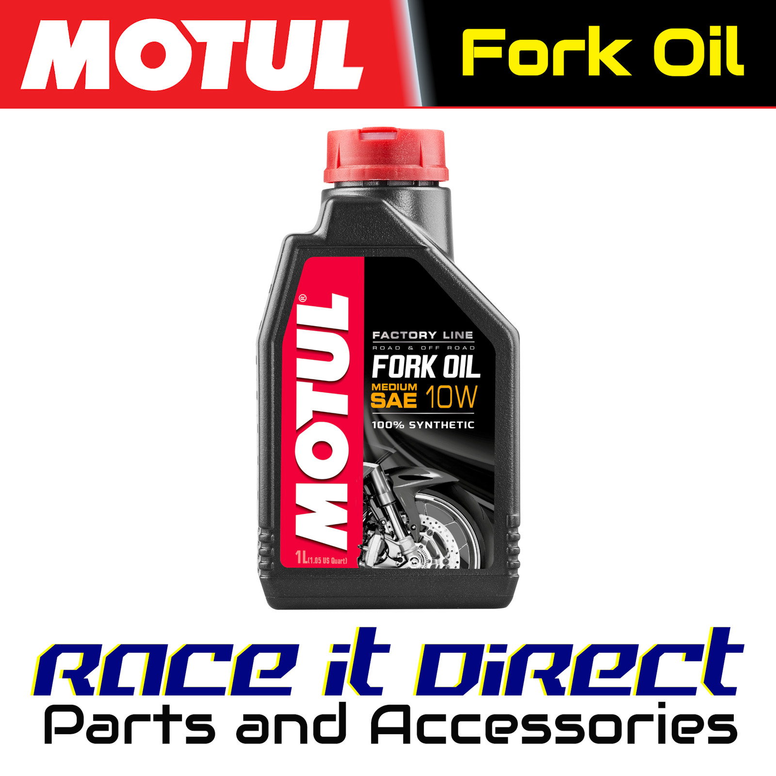 Motul Fork Oil Factory Line 10w Medium Motorcycle Racing Suspension Fluid 1L