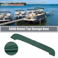 Boat Universal Bimini Top Storage Boot Cover with Light Hole Green 97"-103" W