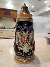 New ListingKing Ltd Edition Beer Stein Austria Flags Pewter Lidded Ceramic #4354 of 10k