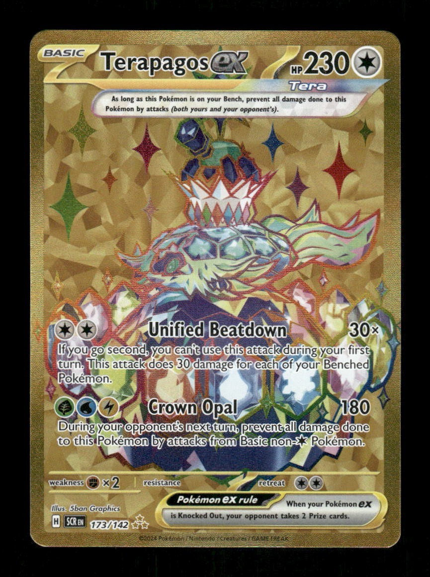 TERAPAGOS EX 173/142 NM HYPER RARE STELLAR CROWN POKEMON 2024 NM