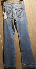 7 For All Mankind Wide Leg Dojo Light Denim Blue Jeans Women's Size 26 NWT Y2K