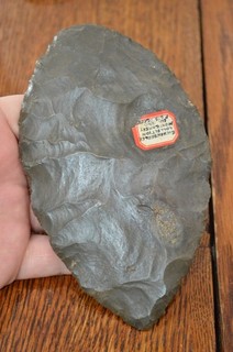 Huge Gray Hornstone Woodland Cache Blade Montgomery Co Indiana 6.1/8 x 3.75