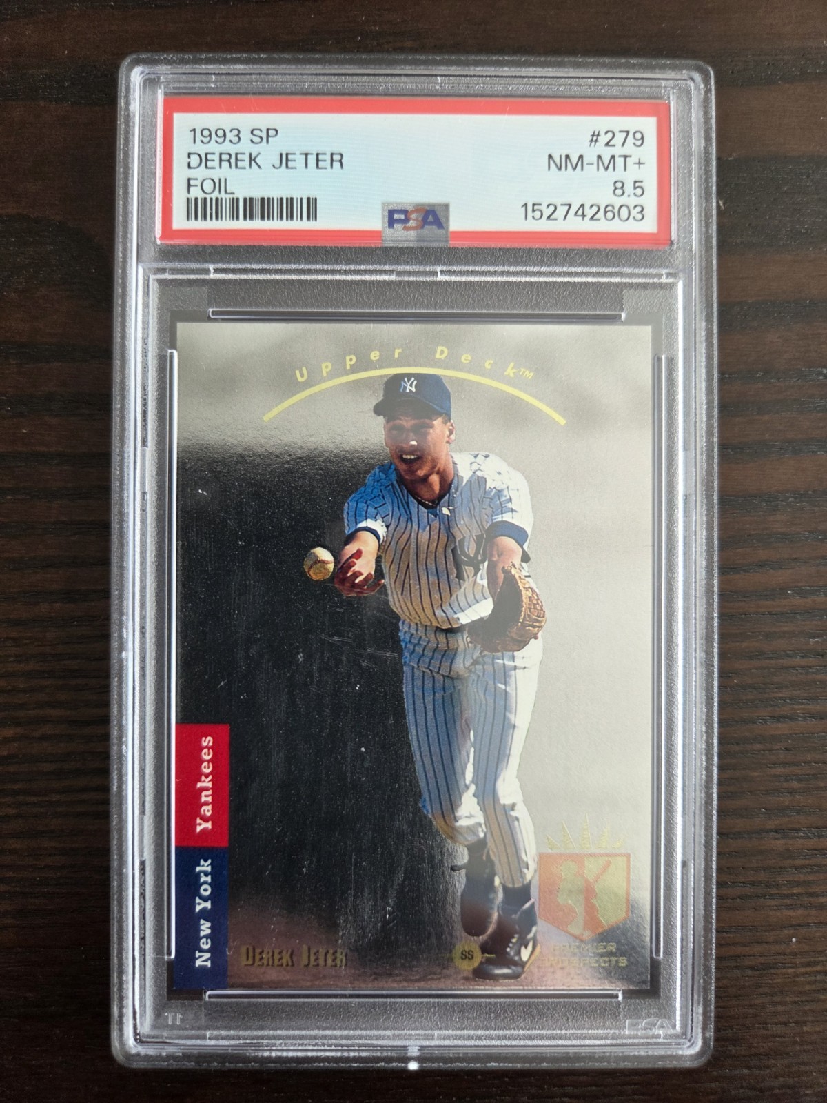 Derek Jeter 1993 SP #279 Foil Rookie Card RC PSA 8.5 NM-MT+ NEW LABEL Yankees