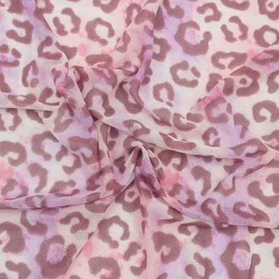 Inc Animal Skin Leopard Pattern Poly Power Mesh Fabric/4-Way Stretch Knit Pri...