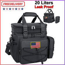 Tactical Lunch Box For Men 20L Expandable Double Insulated Cooler Bag With Molle