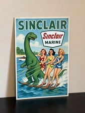Hi Gloss! Sinclair  Marine Gasoline Pinup Vintage Style Metal Sign Advertising