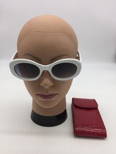 Celine Women's White Frame Designer Sunglasses 51-23-145 Blue Lens