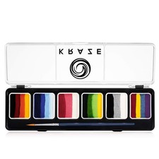 Splash Split Cake Palette 6 gm with Brush - Water Activated, Hypoallergenic...