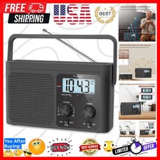 AM FM Radio Portable - Shortwave Radio Battery Powered or Plug in Wall for Ho...