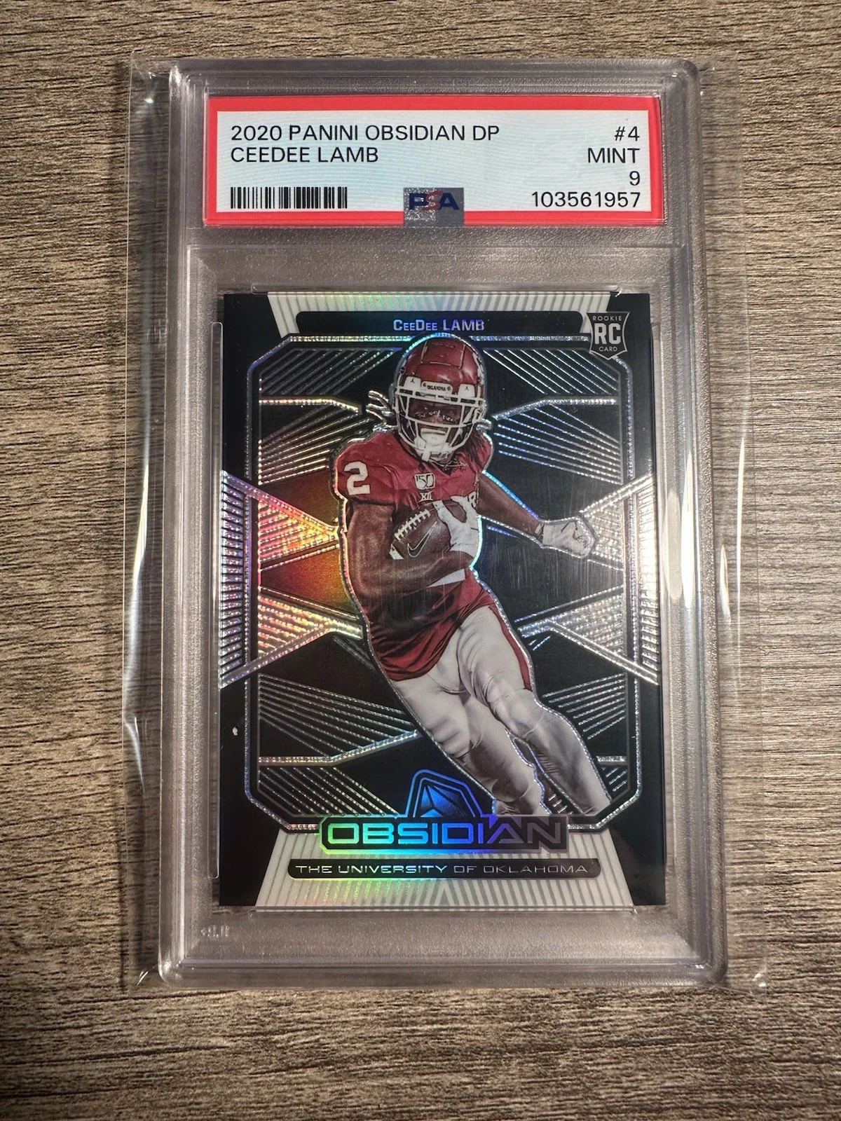 CeeDee Lamb Panini Obsidian Draft Picks #4 Base