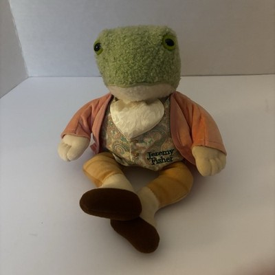 Vintage Eden Plush Frog Jeremy Fisher Beatrix Potter Waistcoat Stuffed Toy EUC