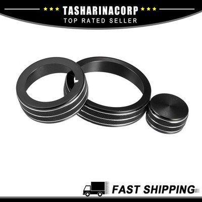 Piece of 3 Multimedia Control Button Cover fit for Alfa Romeo Giulia 17-19 Black