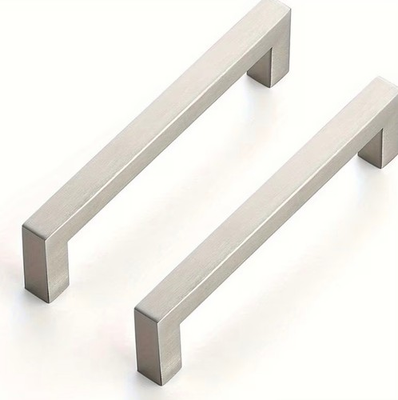 #ad Brushed Nickel Cabinet Pulls 5 Inch Modern Square Drawer Handles Kitchen Hardwar $119.99