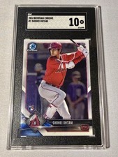 2018 Bowman Chrome Base Shohei Ohtani #1 Batting (RC) SGC 10 Los Angeles Angels