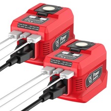 Azocek 2-Pack 220W Power Inverter Compatible Milwaukee 18V Battery MK 220W
