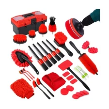 35Pcs Car Detailing Kit, Car Cleaning Kit with Windshield Cleaning Tool and T...