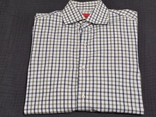ISAIA Napoli Button-up L/S Gingham Luxury Dress Shirt SZ 15.5