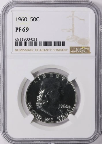 1960 Franklin Half Dollar 50c Proof NGC PF 69 (021)