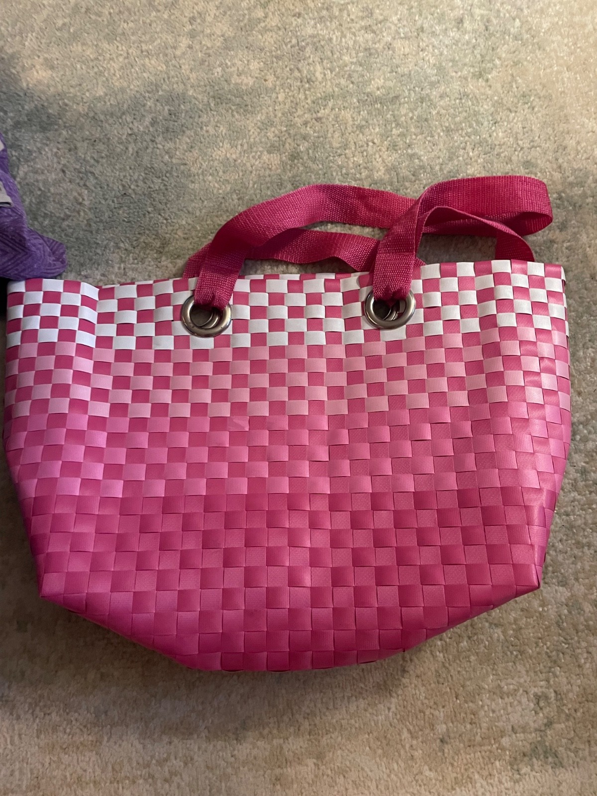 Spacious Woven Beach Bag Holds Towel and All Essentials