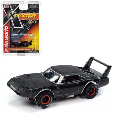 Auto World Xtraction Black 1969 Dodge Charger Daytona HO Scale Slot Car New