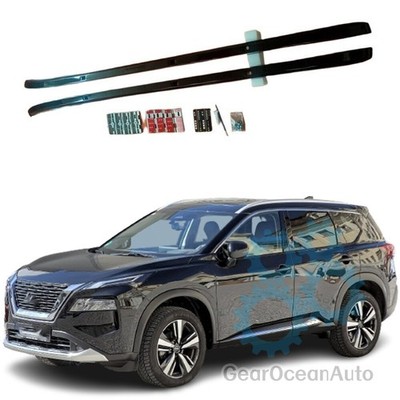 2PCS Roof Rack Rails Crossbar Fits for Nissan X-Trail Rogue 2022-2024 Black