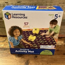 Learning Resources - Hundred Activity Mat - 57 Pieces - Ages 5 - Math Learning