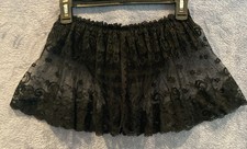 90s Marilyn Monroe By Warners Black Lace Semi Sheer Lingerie Skirt Thong Sz M