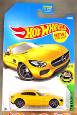 2017 Hot Wheels 256 HW Exotics 2/10 '15 MERCEDES-AMG GT Yellow w/Gray 5Y Spokes