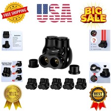 Insulated Connector 2 Port Multi Tap Connector 2/0-6 AWG Single-Sided Entry A...