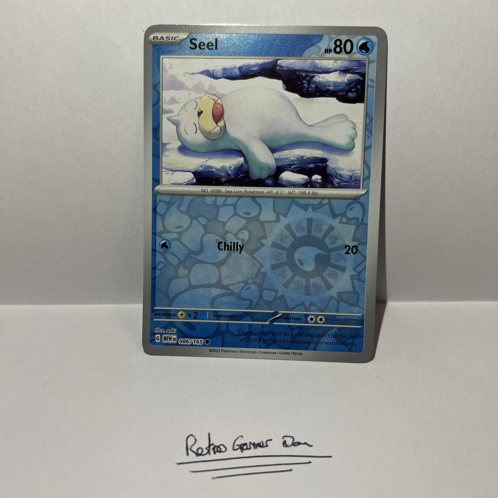 Pokemon 151 Seel Reverse Holo Common 086/165 Near Mint