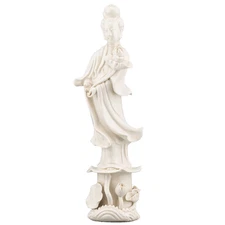 Chinese Porcelain Figure Blanc de Chine Dehua Guanyin Qing Period 20th Century