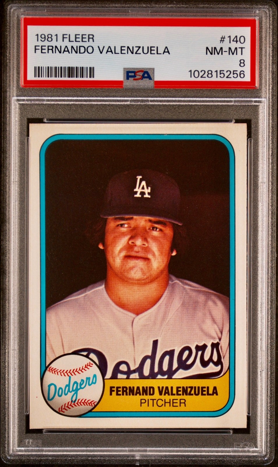 🔥 1981 Fleer - FERNANDO VALENZUELA #140 (RC) - PSA 8!!