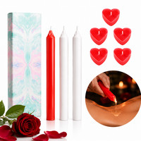 Wax Sensual Drip Candles Erotic Low Temperature BDSM Couple Heart Red Tea Candle