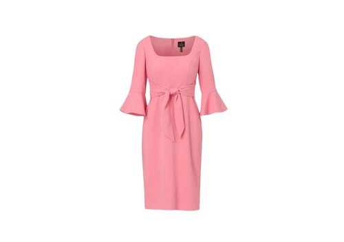 NWT ADRIANNA PAPELL Stretch Knit Crepe Dress In Faded Rose Size 2 - Bild 7 von 9