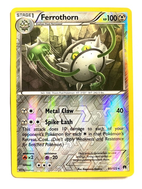 Ferrothorn 80 122 Rare Reverse Holo Pokemon Card Breakpoint Set 