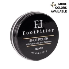 FootFitter Carnauba and Beeswax Shoe Polish- Restores Color & Shine