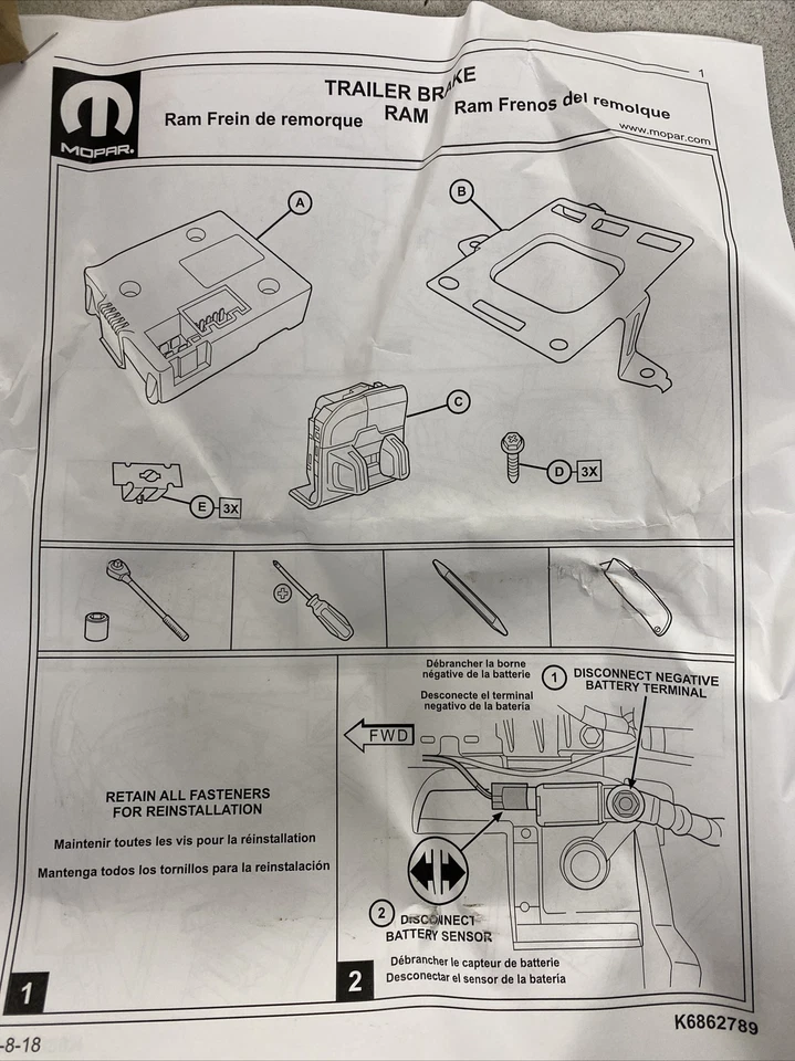 2019-2025 Ram1500 DT Body OEM Trailer Brake Module 82215278AE IN STOCK - Image 4 of 4