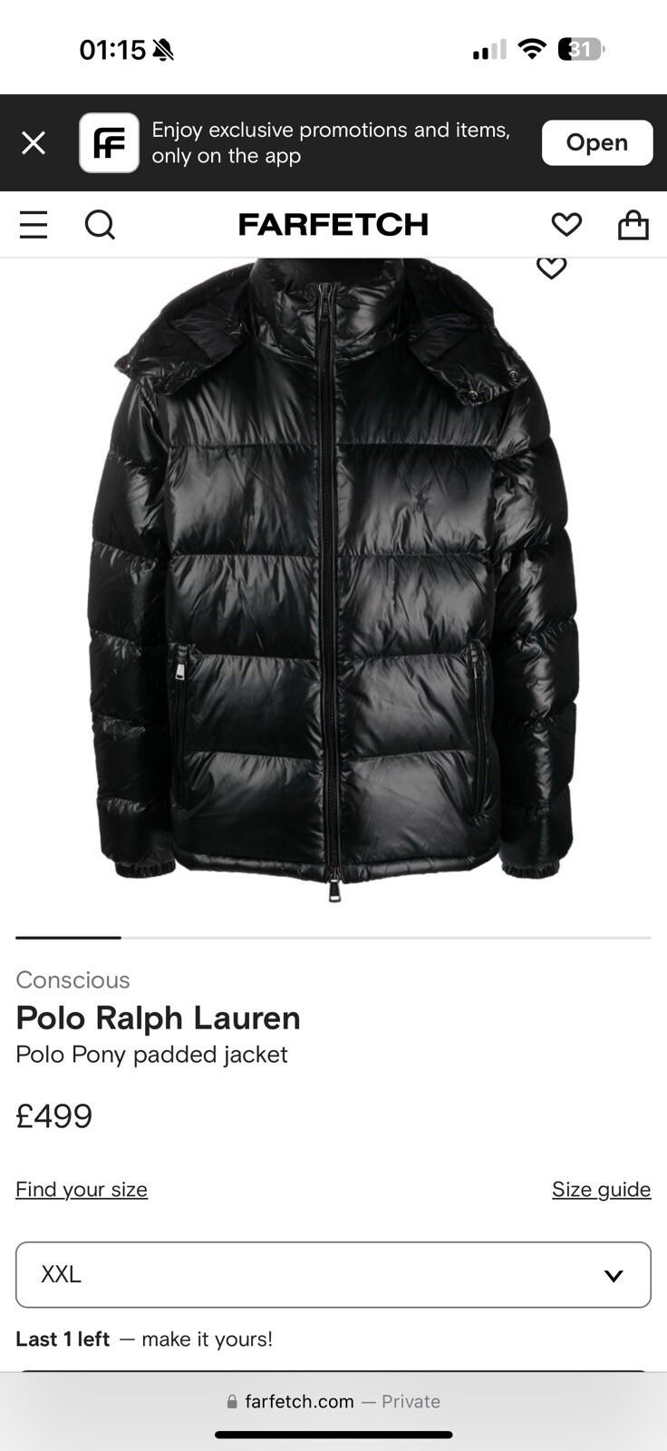 ralph lauren puffer  Coat Glossy Size large image 4