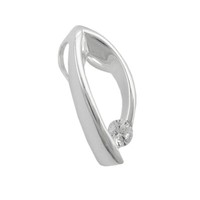 AnhäNger Mit Zirkonia 925 Silber Oval KettenanhäNger SilberanhäNger Damen