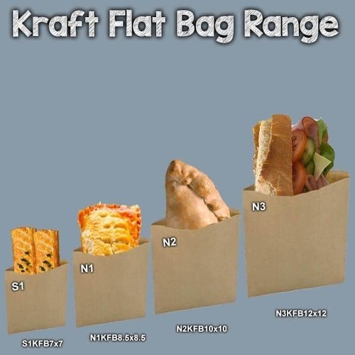 S1 Small Kraft Basics Biodegradable Compostable Disposable Paper Bags 7"x 1000 - Picture 4 of 10