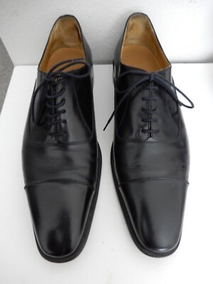 Vero Cuoio Men's Black Dress Shoes Oxford Lace Up Size 9.5M
