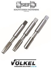 Volkel Germany Metric Coarse HSS Hand Tap Sets 3 pcs Taper, Second & Plug