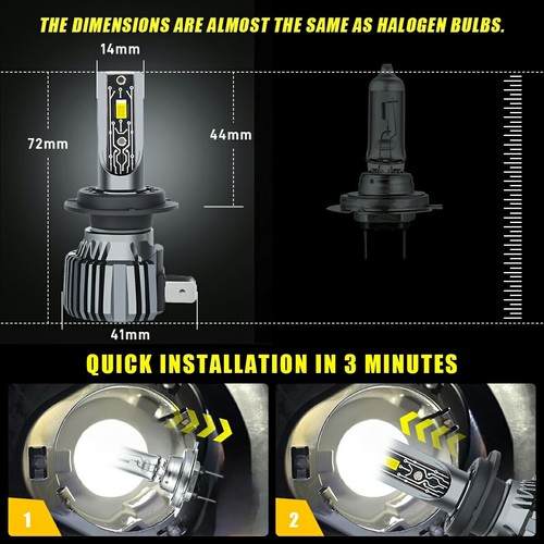 For Honda RVT1000R 2000-2006 RC51 6000K 2X H7 LED Headlight Bulbs Conversion Kit - Picture 12 of 12