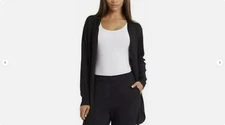 Ella Moss Women's Cardigan Lightweight Long Sleeve Open Front (Black, XL)NWOT