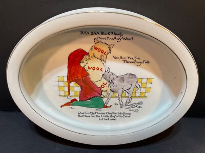 Royal Winton  Grimwades Nursery Rhyme Black Sheep Baby Feeding Dish Bowl c.1930